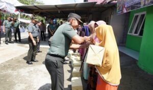 Peresmian Renovasi Rumah Tidak Layak Huni dan Sumur Bor dalam rangka peringatan Hari Ulang Tahun Ke-67 Kodam Iskandar Muda tahun 2023 oleh Panglima Komando Daerah Militer Iskandar Muda (Pangdam IM), Mayor Jenderal TNI Novi Helmy Prasetya, S.I.P, M.I.P,, yang bertempat di Gp. Gunung Keleng Kec. Meureubo kab. Aceh Barat Kamis (21/12/23).